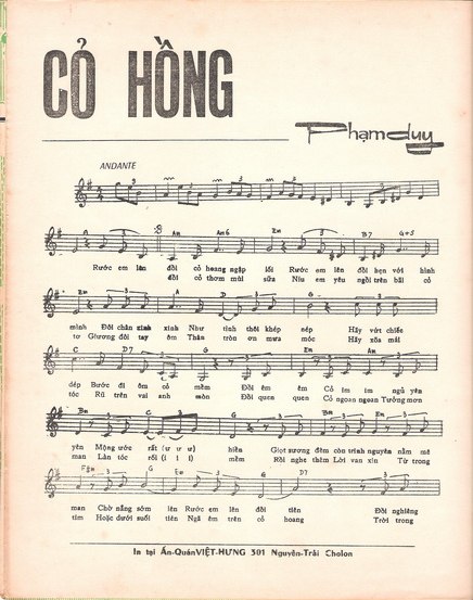 Cỏ Hồng - Phạm Duy