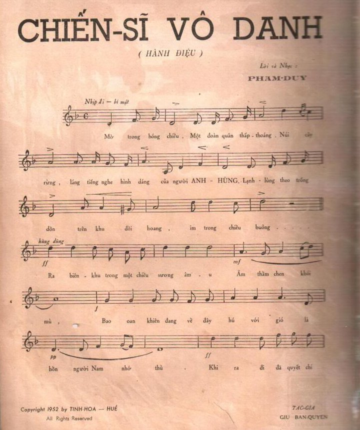 Chiến Sĩ Vô Danh - Phạm Duy