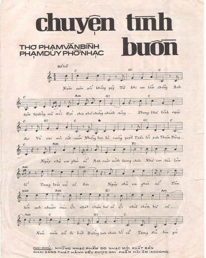 Chuyện Tình Buồn - Phạm Duy