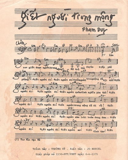 Giết Người Trong Mộng - Phạm Duy