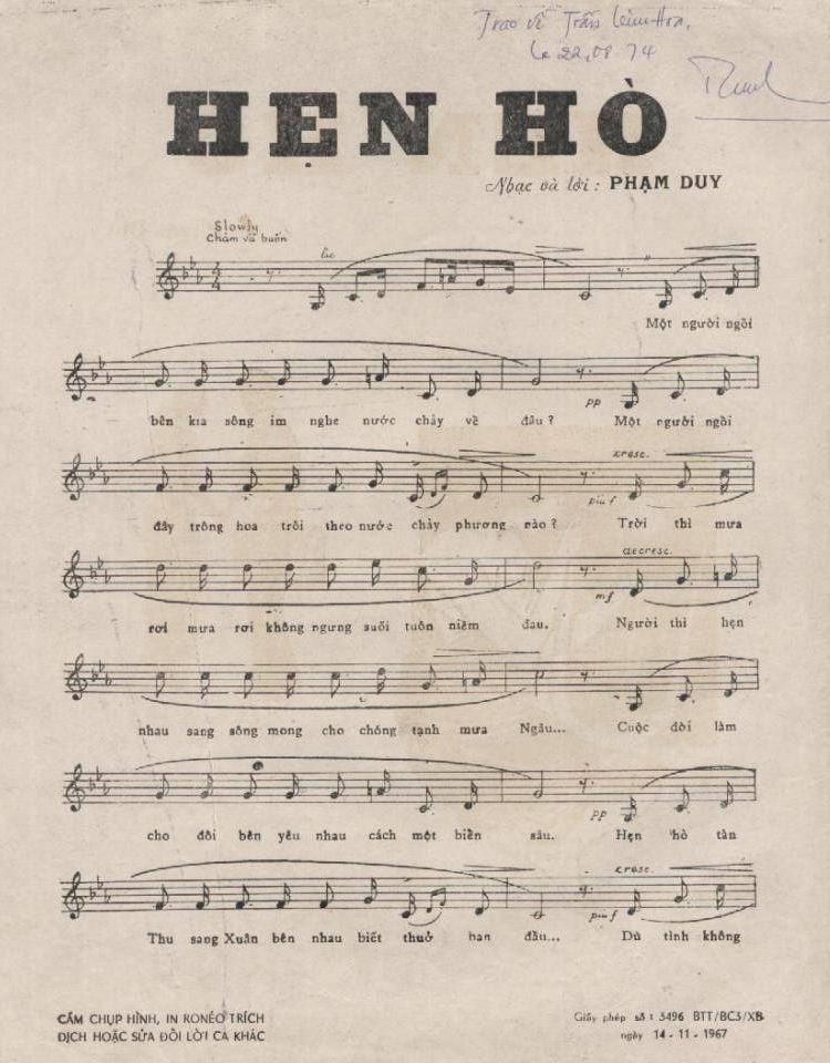 Hẹn Hò - Phạm Duy