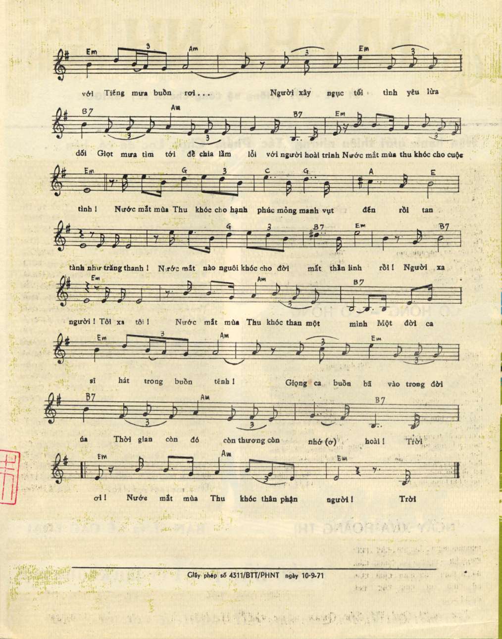 Nước Mắt Rơi - Phạm Duy
