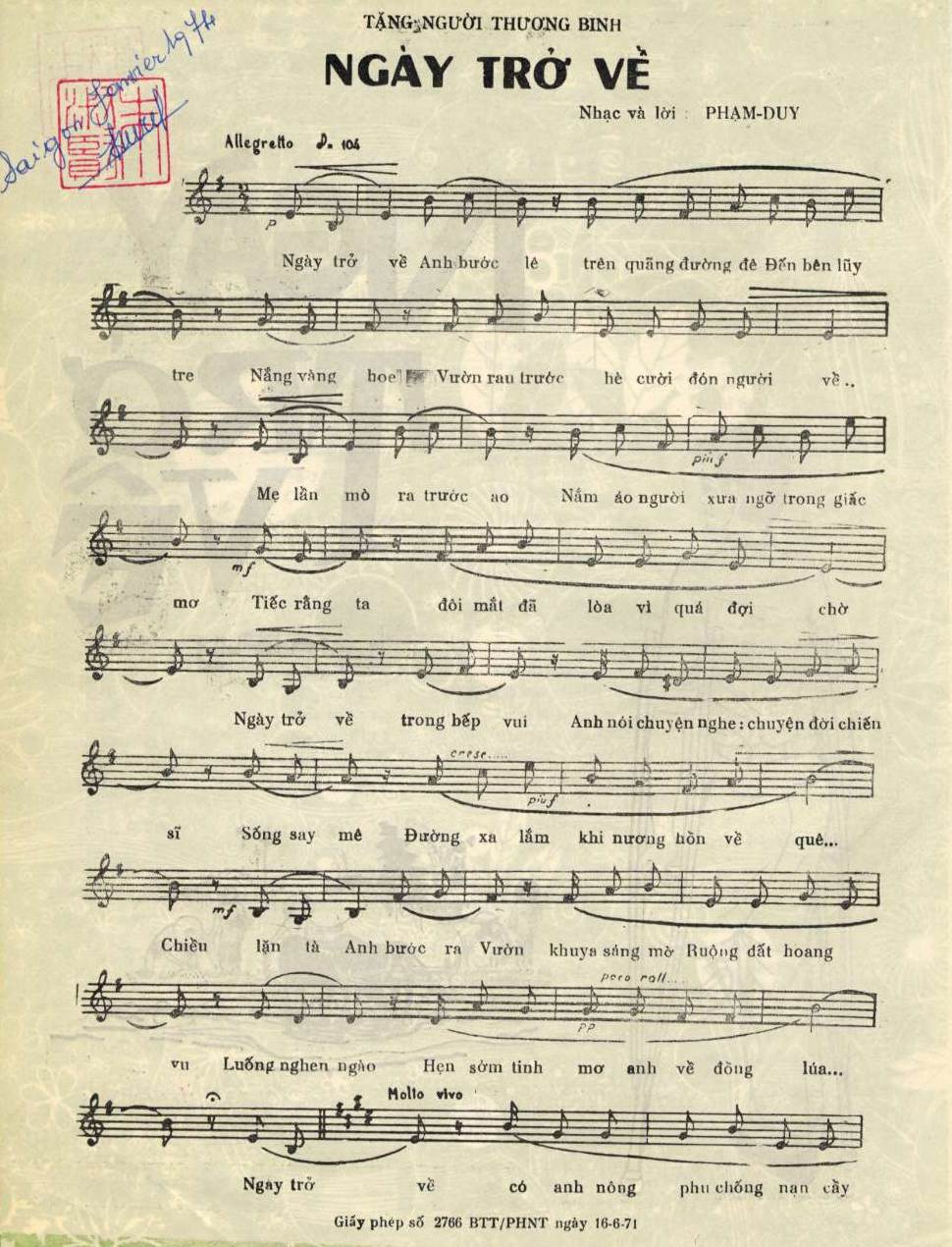 Ngày Trở Về - Phạm Duy