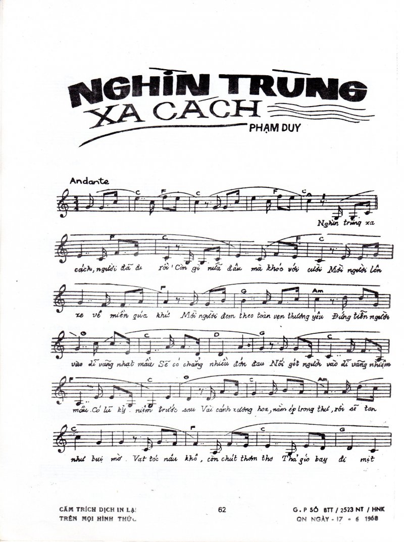 Nghìn Trùng Xa Cách - Phạm Duy