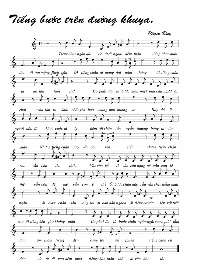 TIẾNG BƯỚC TRÊN ÐƯỜNG KHUYA 