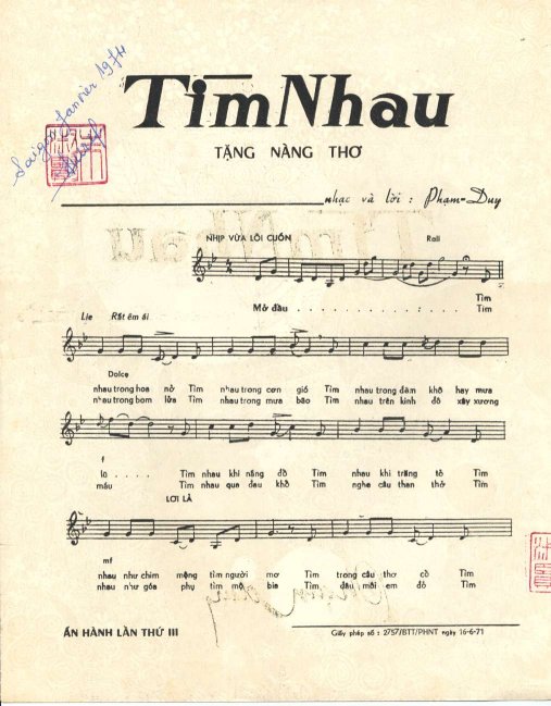 Tìm Nhau - Phạm Duy
